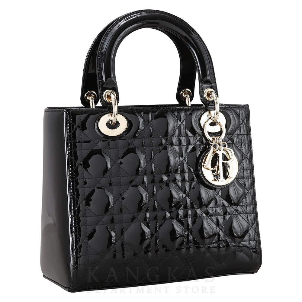 CHRISTIAN DIOR(USED)크리스찬디올 레이디디올 페이던트 미듐 블랙